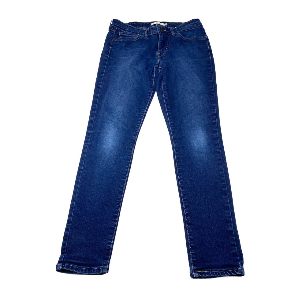 Levi's 711 Slim Fit Skinny Stretch Dark Wash Blue Jeans Size 28"W x 28" Inseam